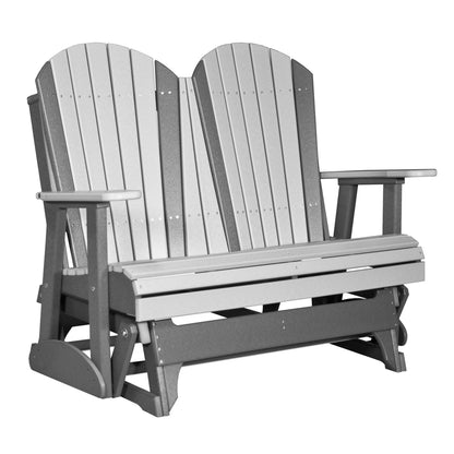 LuxCraft 4′ Adirondack Glider - 4APG - Dove Gray / Slate