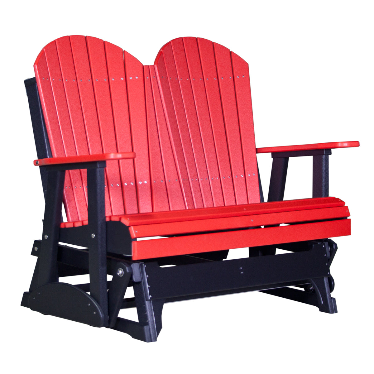 LuxCraft 4′ Adirondack Glider - 4APG - Red / Black