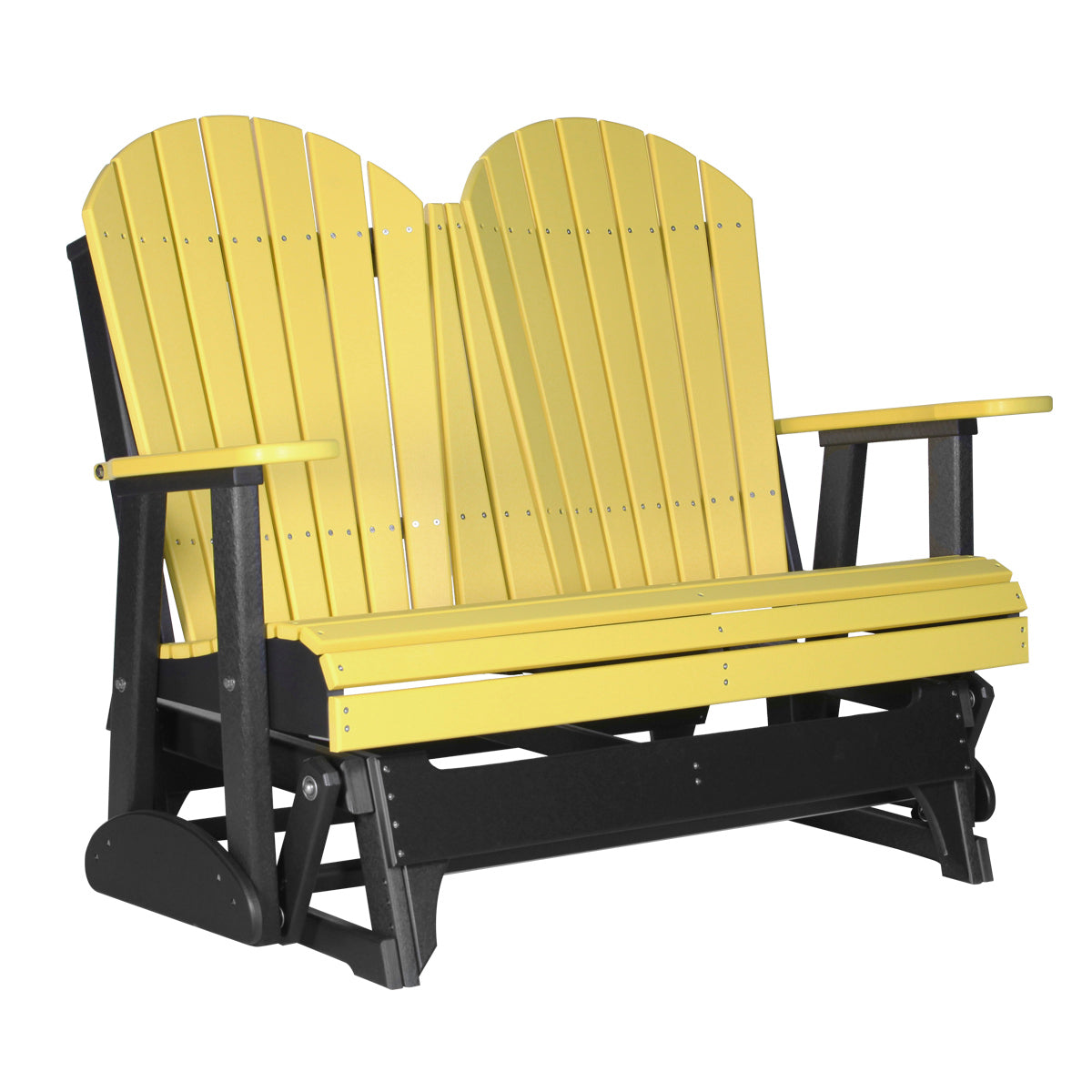 LuxCraft 4′ Adirondack Glider - 4APG - Yellow / Black