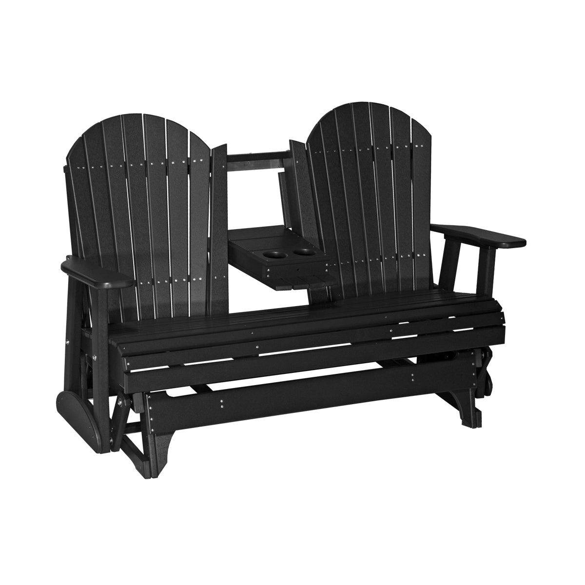 LuxCraft 5′ Adirondack Glider - 5APG - Black