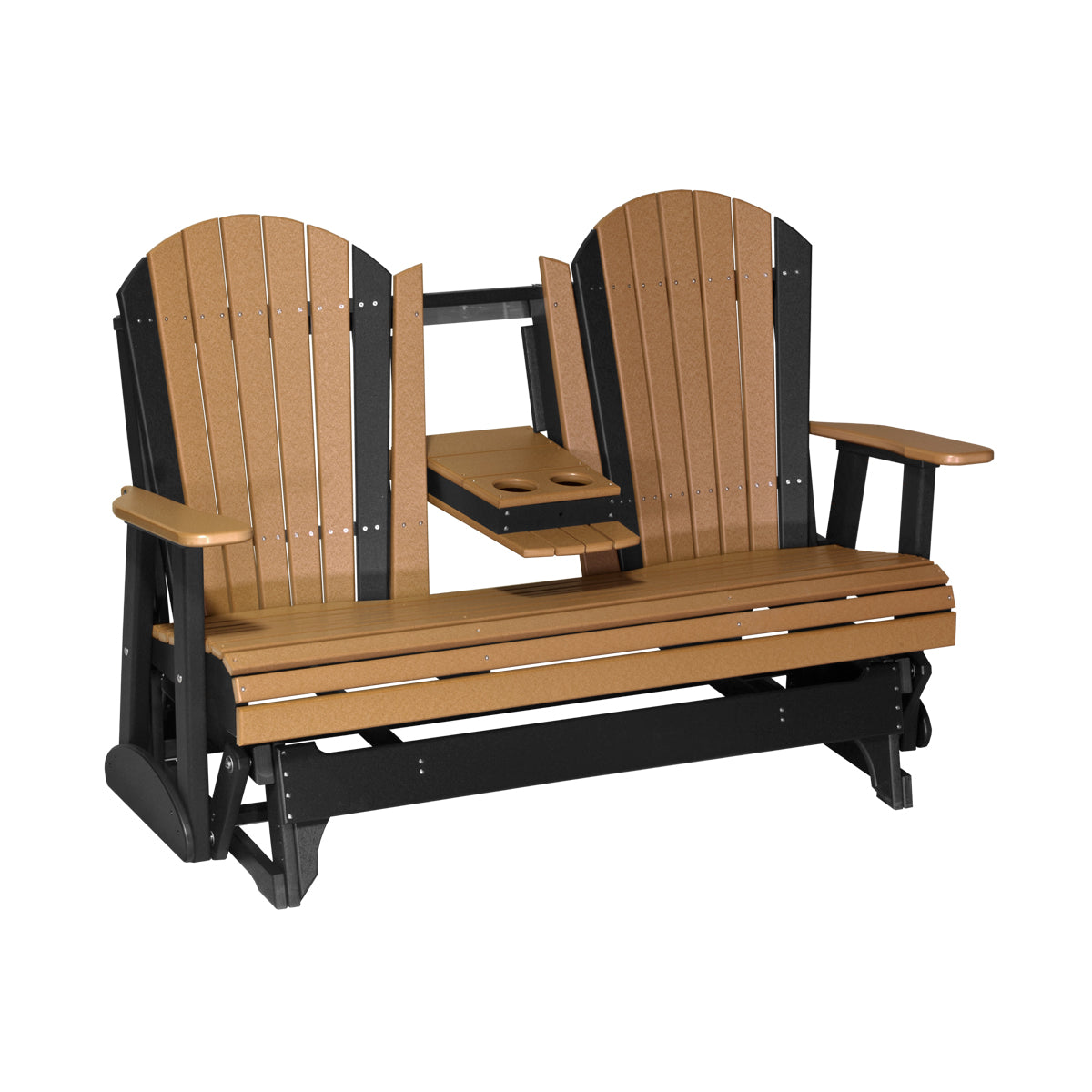 LuxCraft 5′ Adirondack Glider - 5APG - Cedar / Black