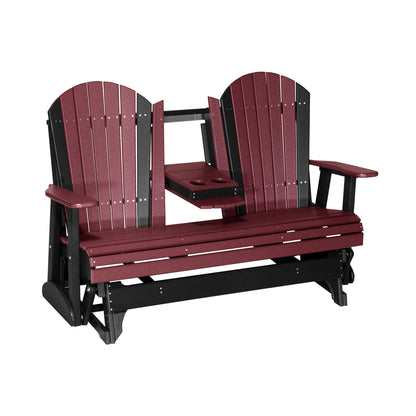 LuxCraft 5′ Adirondack Glider - 5APG - Cherrywood / Black