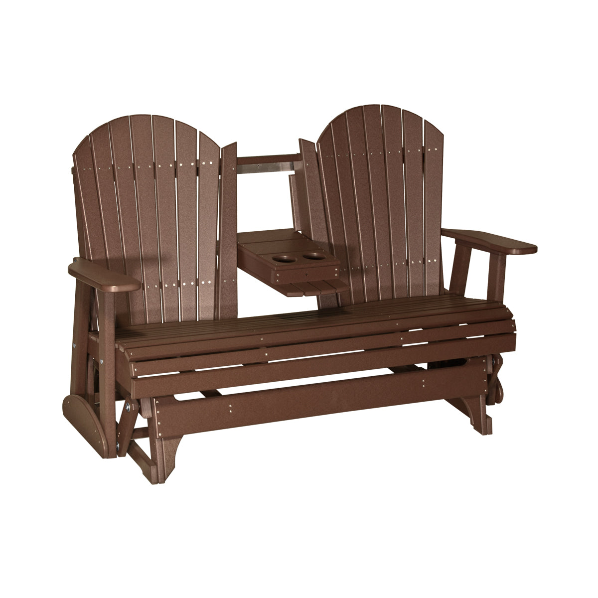 LuxCraft 5′ Adirondack Glider - 5APG - Chestnut Brown