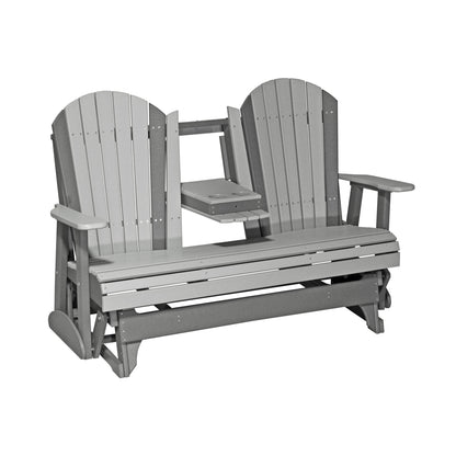 LuxCraft 5′ Adirondack Glider - 5APG - Dove Gray / Slate