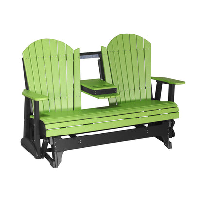 LuxCraft 5′ Adirondack Glider - 5APG - Lime Green / Black