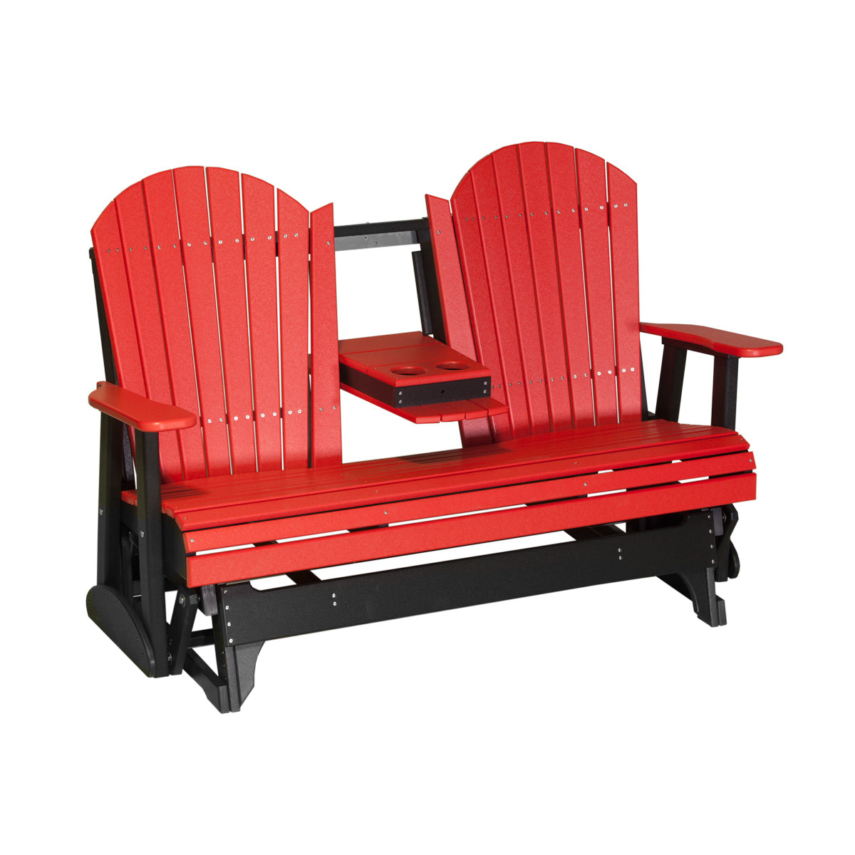 LuxCraft 5′ Adirondack Glider - 5APG - Red / Black