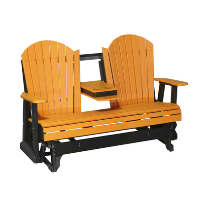 LuxCraft 5′ Adirondack Glider - 5APG - Tangerine / Black