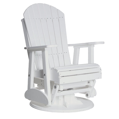 LuxCraft 2′ Adirondack Swivel Glider - 2SAPG - White