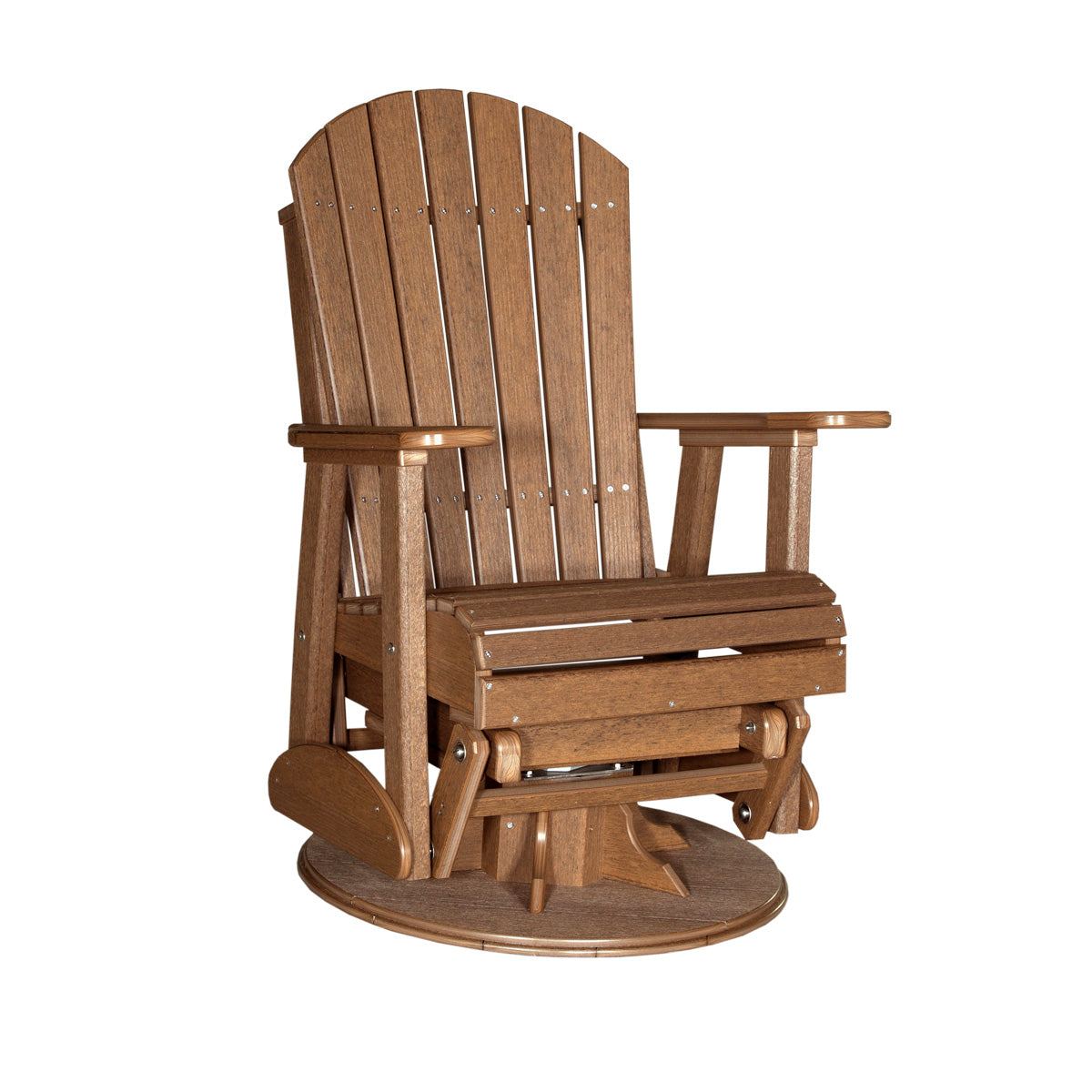 LuxCraft 2′ Adirondack Swivel Glider - 2SAPG - Antique Mahogany