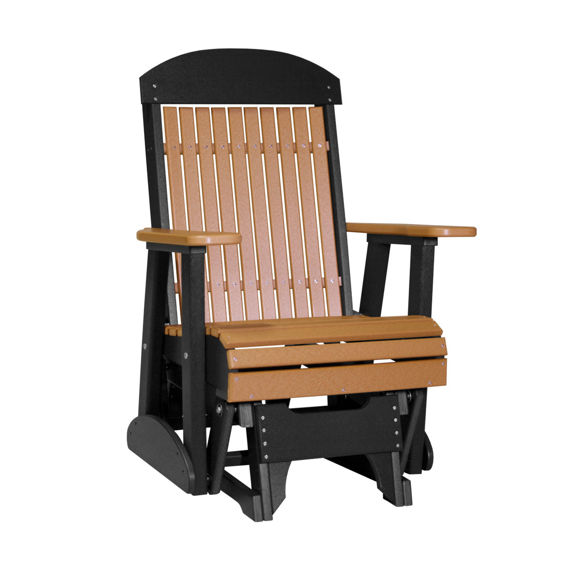 LuxCraft 2′ Classic Glider Chair - 2CPG - Cedar / Black