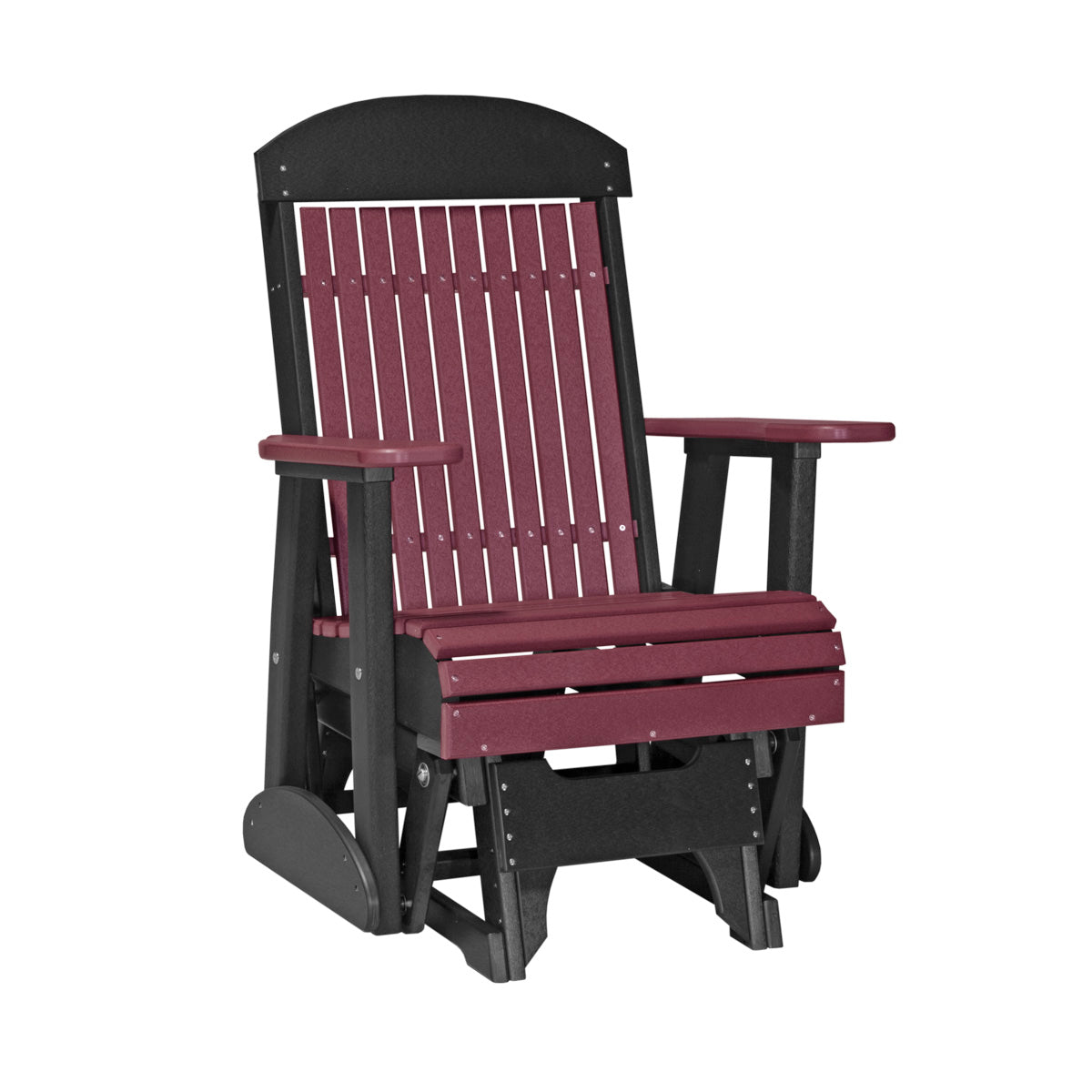 LuxCraft 2′ Classic Glider Chair - 2CPG - Cherrywood / Black