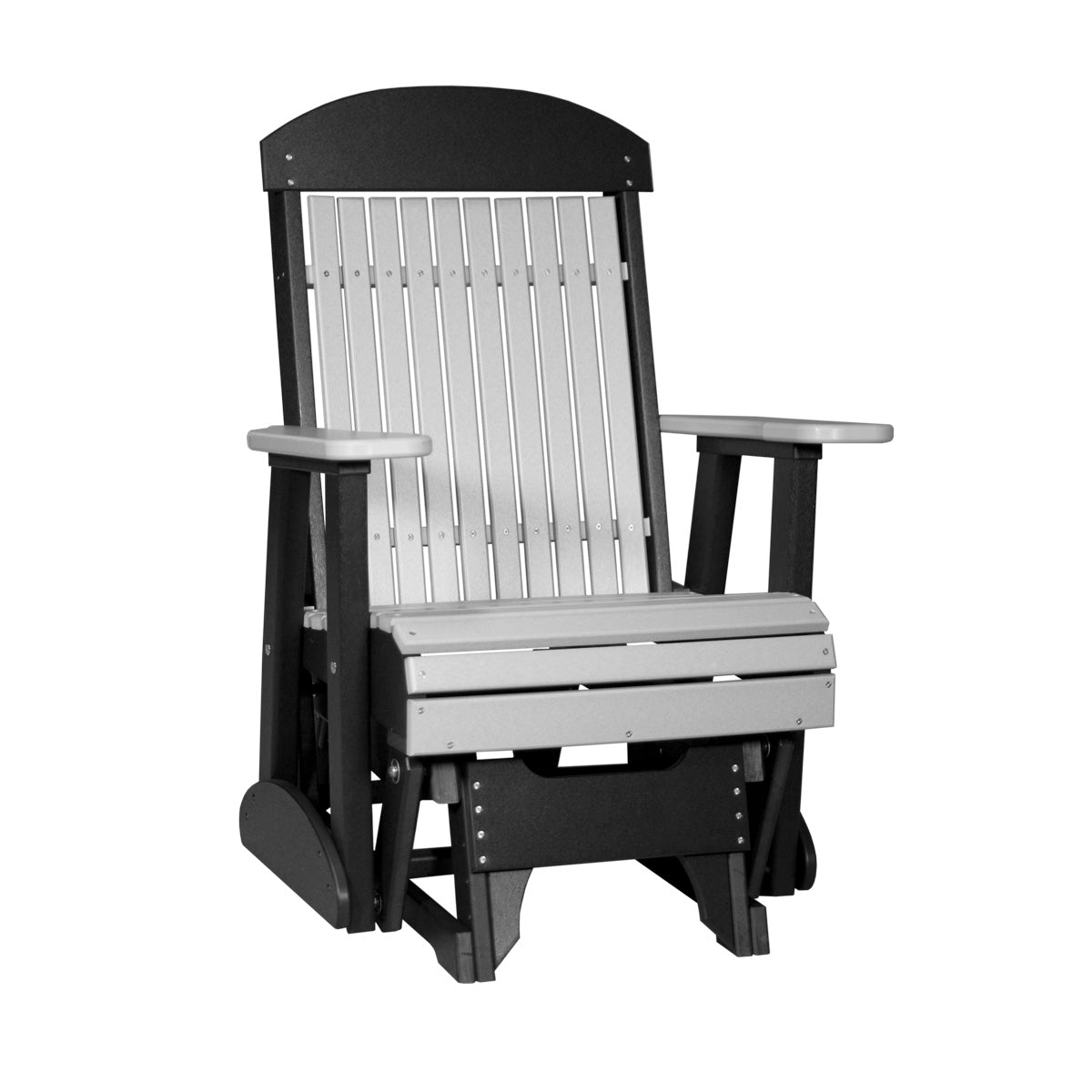 LuxCraft 2′ Classic Glider Chair - 2CPG - Dove Gray / Black