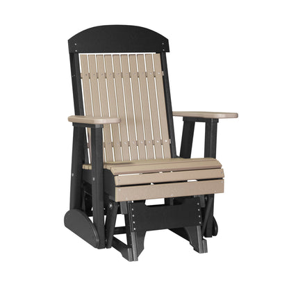 LuxCraft 2′ Classic Glider Chair - 2CPG - Weatherwood / Black