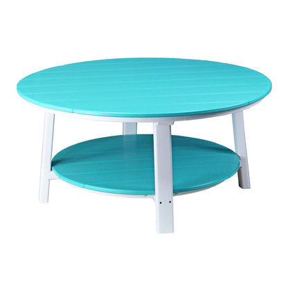 LuxCraft Deluxe Conversation Table - PDCT - Aruba Blue / White