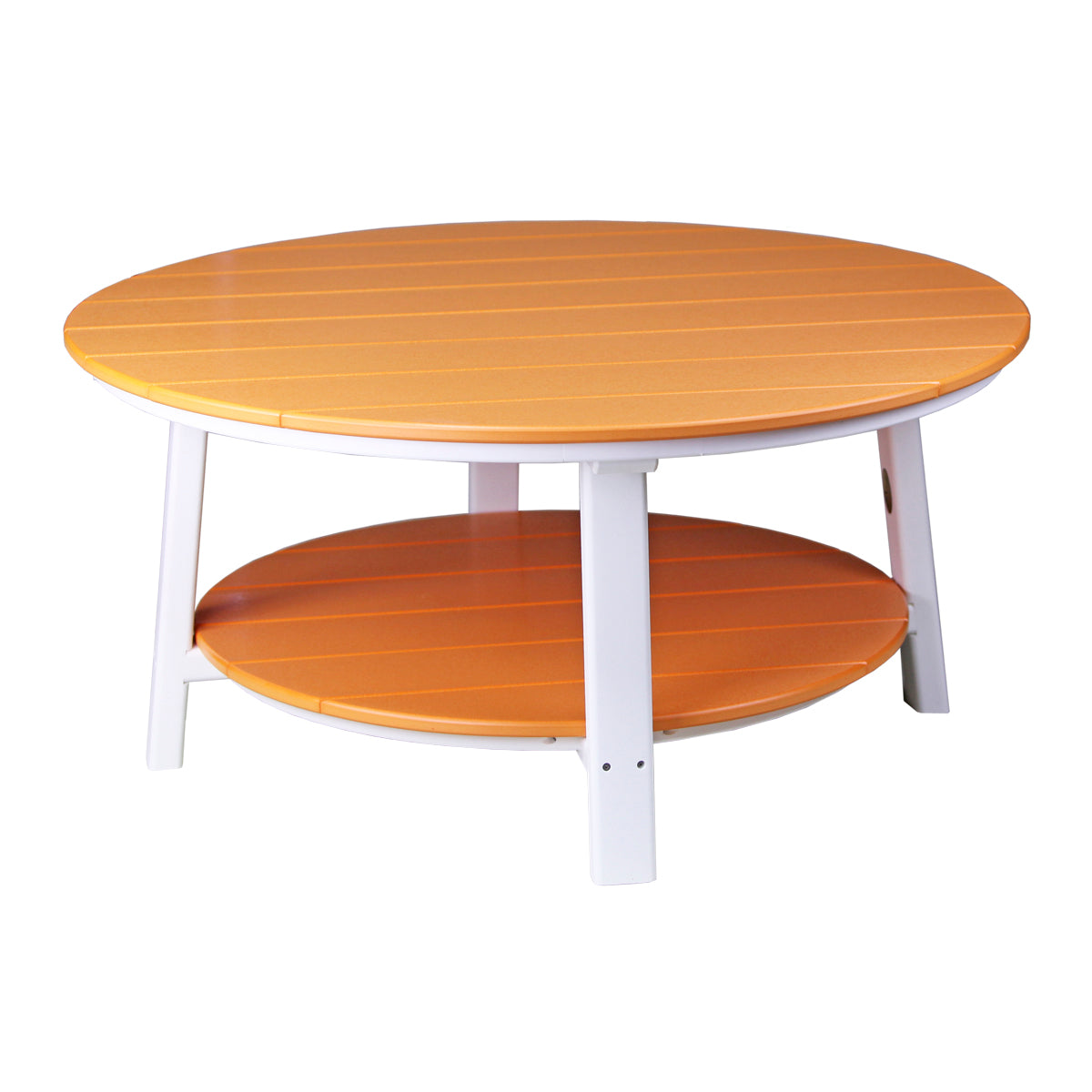 LuxCraft Deluxe Conversation Table - PDCT - Tangerine / White