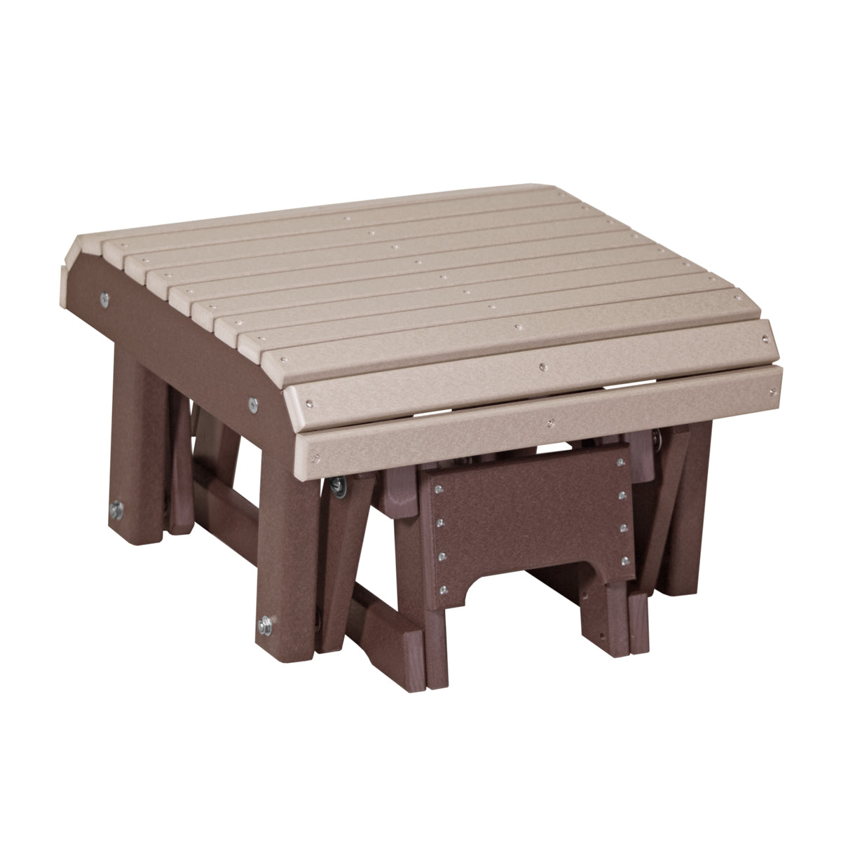 LuxCraft Glider Footrest - PGF - Weatherwood / Chestnut Brown