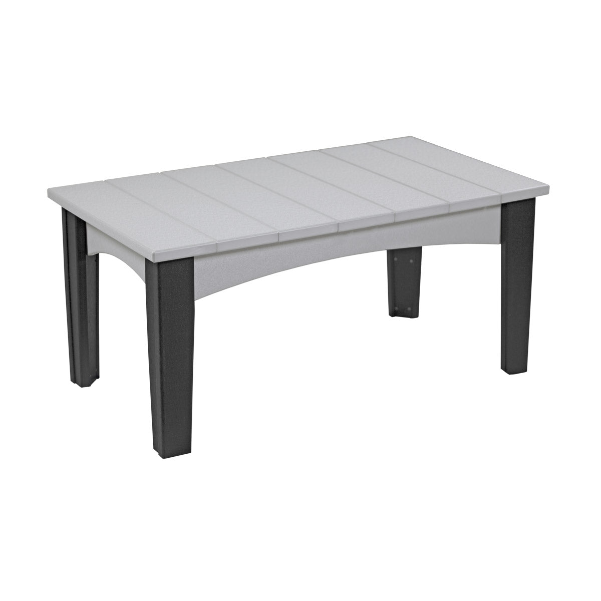 LuxCraft Island Coffee Table - ICT - Dove Gray / Black