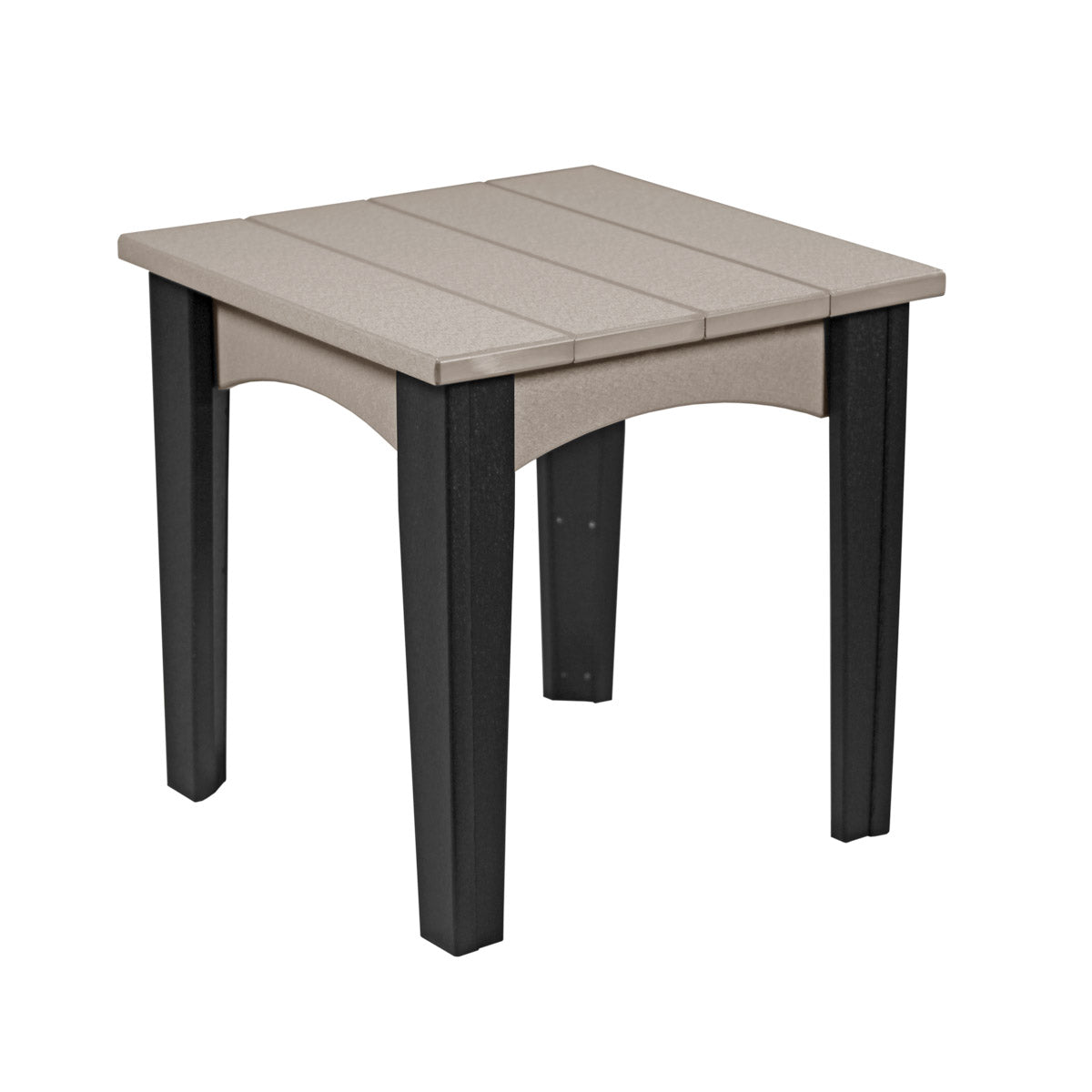 LuxCraft Island End Table - IET - Weatherwood / Black