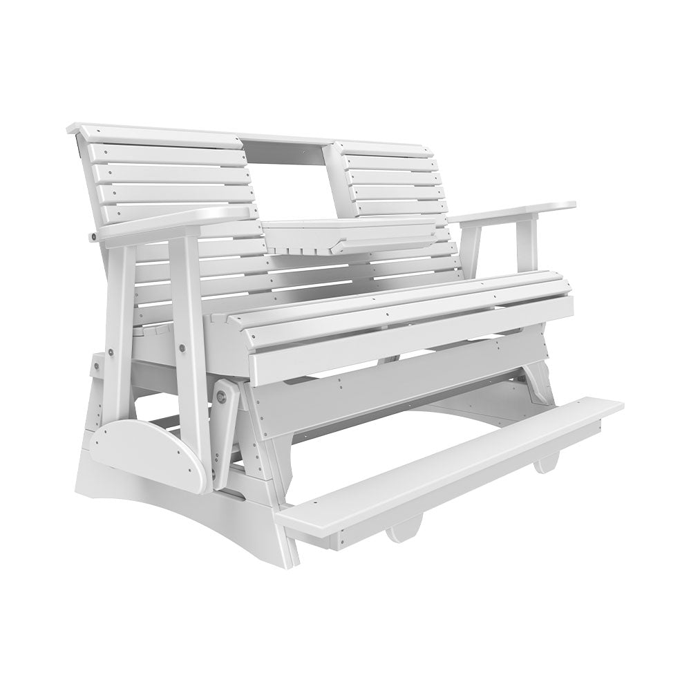 LuxCraft 5′ Plain Balcony Glider - 5PPBAG - White