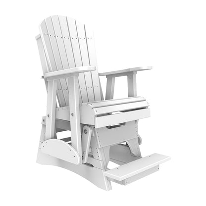 LuxCraft 2′ Adirondack Balcony Glider Chair - 2APBAG - White