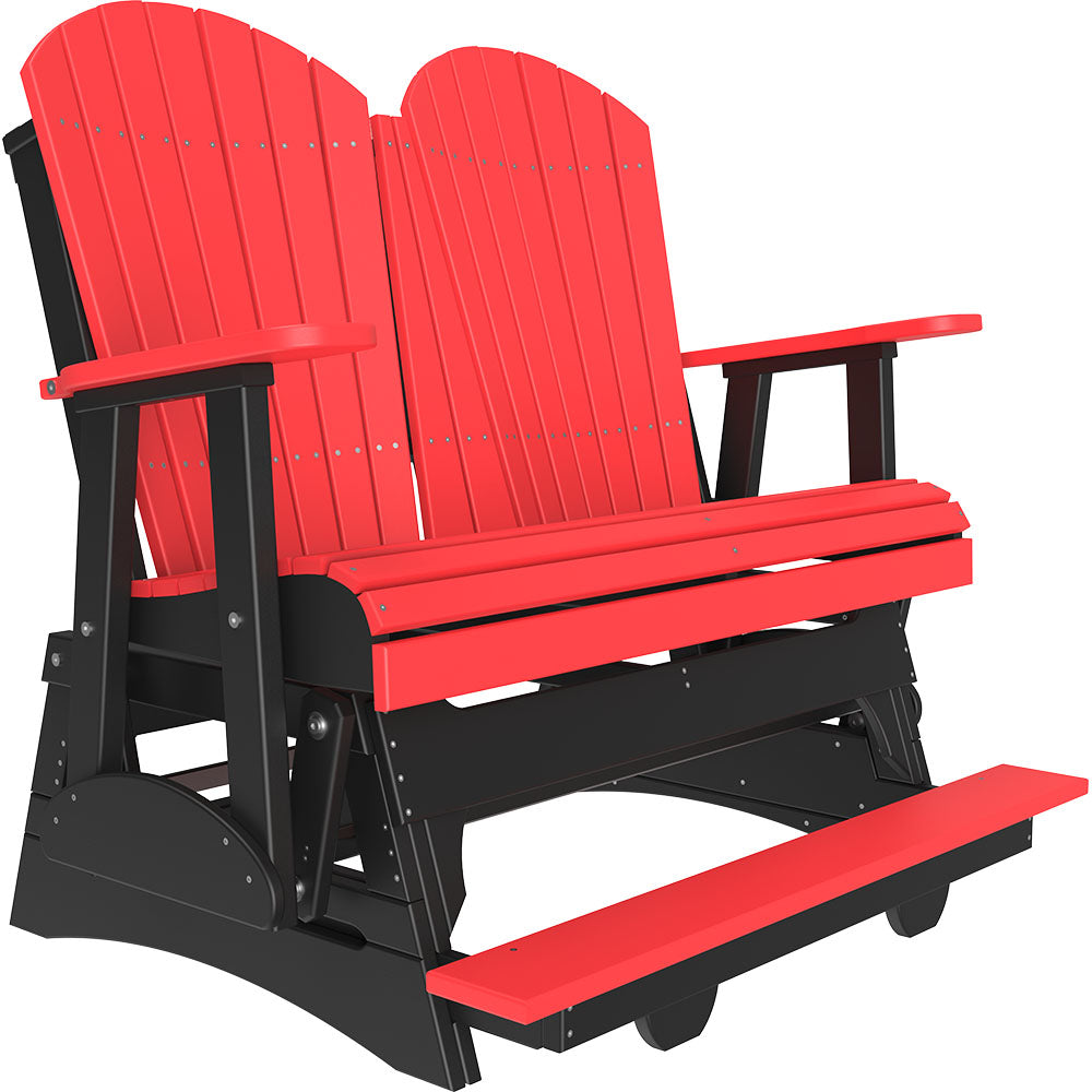 LuxCraft 4′ Adirondack Balcony Glider - 4APBAG - Red / Black