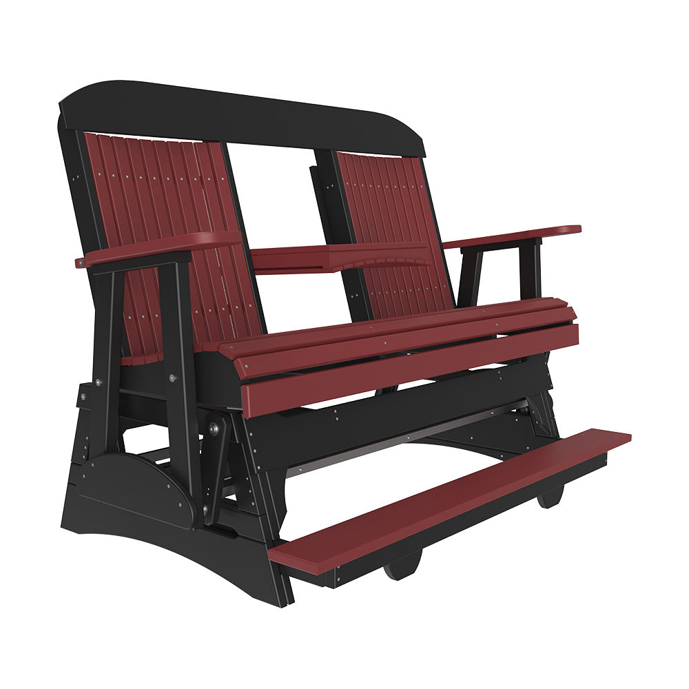 LuxCraft 5′ Classic Balcony Glider - 5CPBAG - Cherrywood / Black