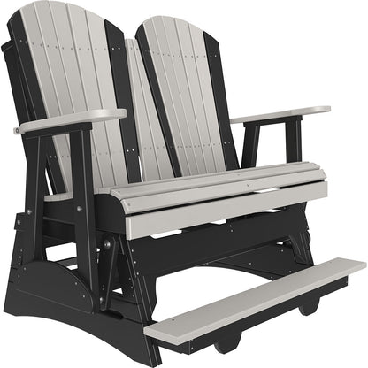 LuxCraft 4′ Adirondack Balcony Glider - 4APBAG - Dove Gray / Black