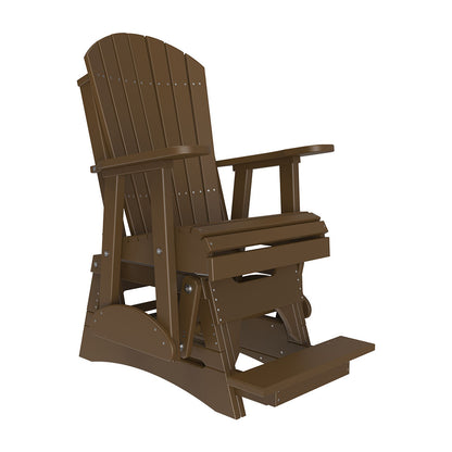 LuxCraft 2′ Adirondack Balcony Glider Chair - 2APBAG - Chestnut Brown