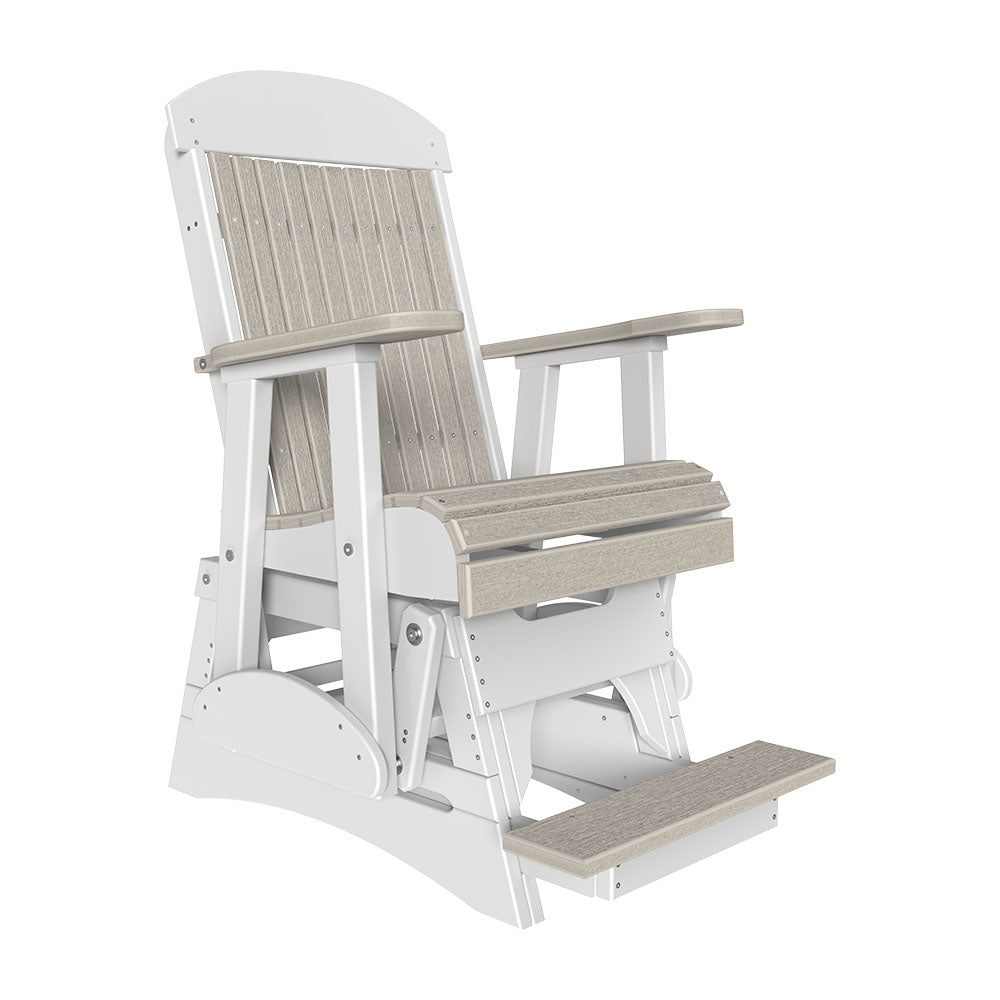 LuxCraft 2′ Classic Balcony Glider Chair - 2CPBAG - Birch / White