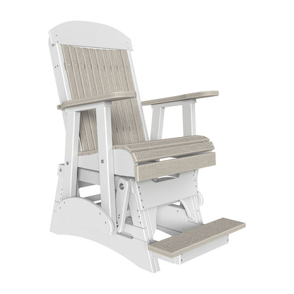 LuxCraft 2′ Classic Balcony Glider Chair - 2CPBAG - Birch / White