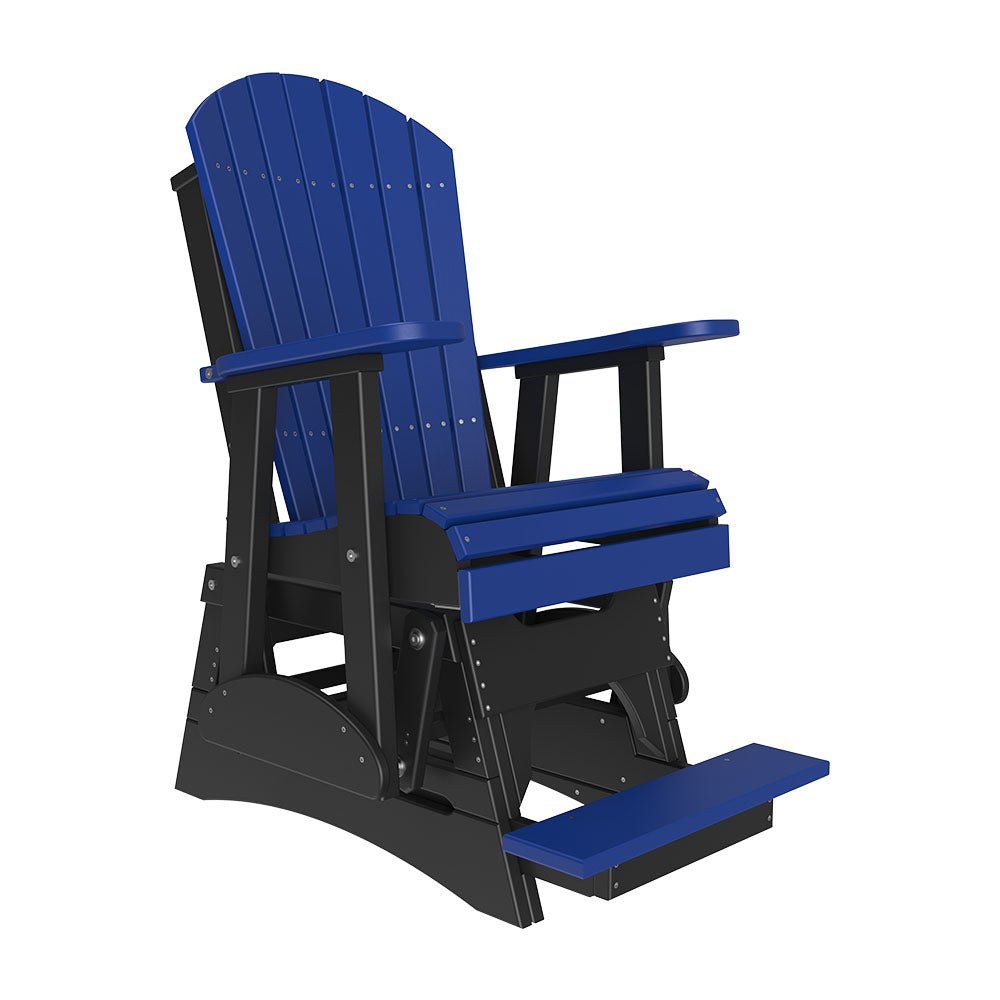 LuxCraft 2′ Adirondack Balcony Glider Chair - 2APBAG - Blue / Black