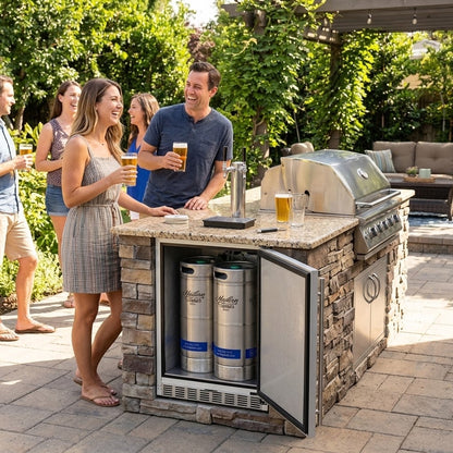 24" 6.6c Deluxe Outdoor Rated Kegerator Double Tower - RFR-24DK2