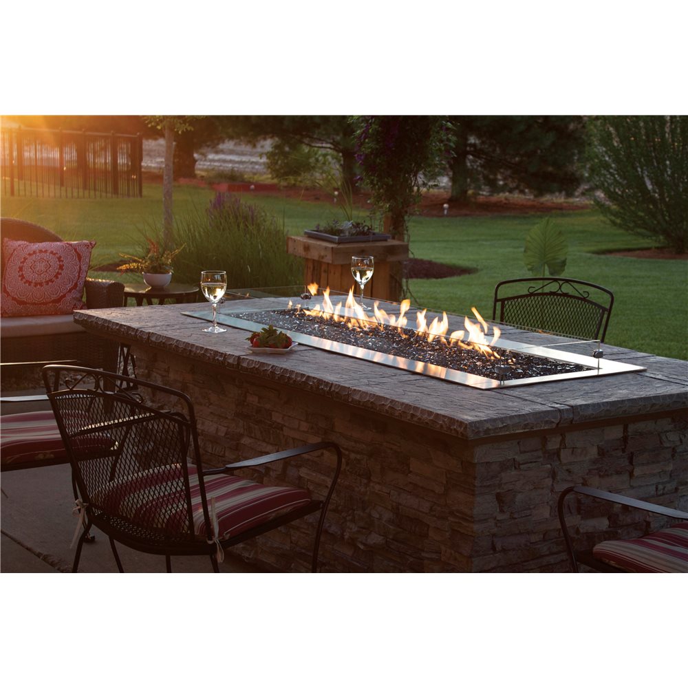 Carol Rose 48-Inch Manual Linear Outdoor Natural Gas Fire Pit - OL48TP10N