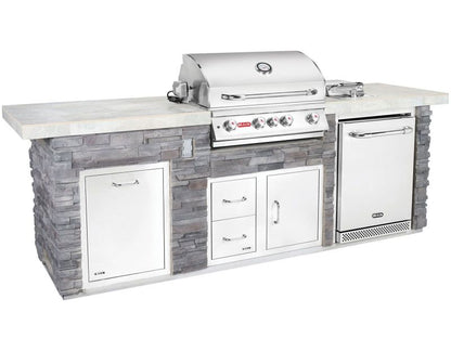 Bull 9.5-Foot Premier Q Outdoor Island Kitchen & Grill - 1574 - Gray Ledge store base
