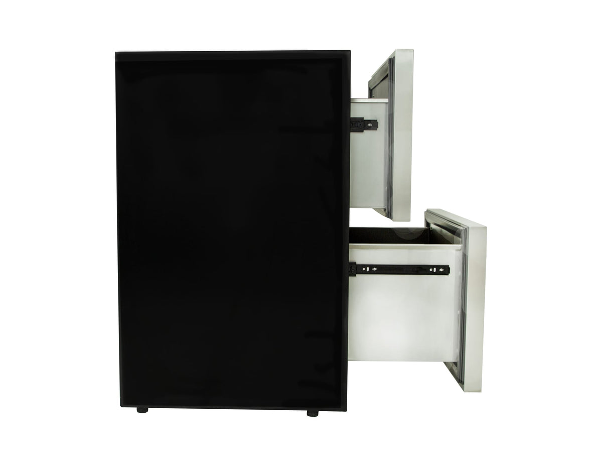 Blaze 23.5-Inch 5.1 Cu. Ft. Outdoor Rated Stainless Steel Double Drawer Refrigerator, view 3