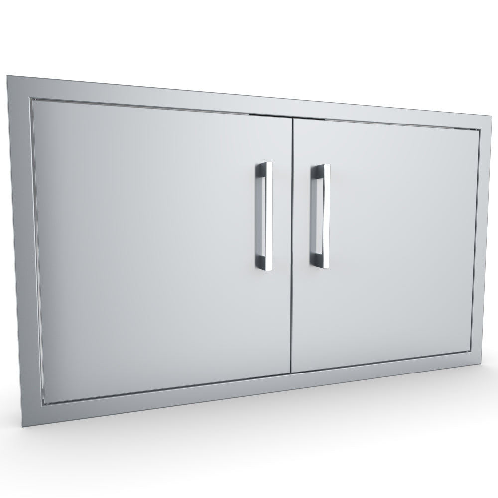 Sunstone BA-DD36 double door, angled view with squared bar handles