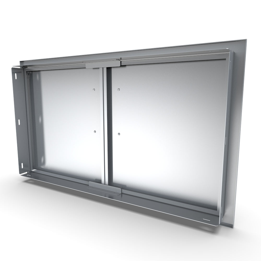 Back of the Sunstone BA-DD36 door frame showing the mounting flange