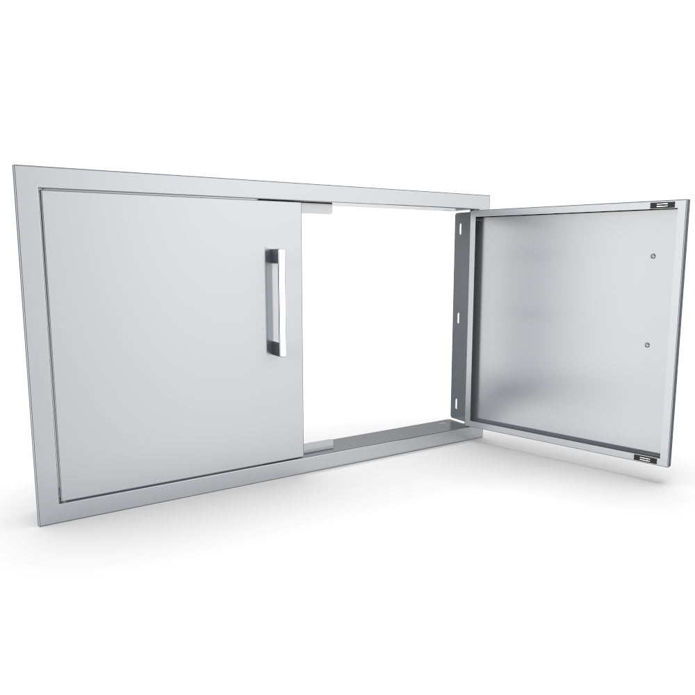 Sunstone BA-DD36 double door with right door open showing hinge side
