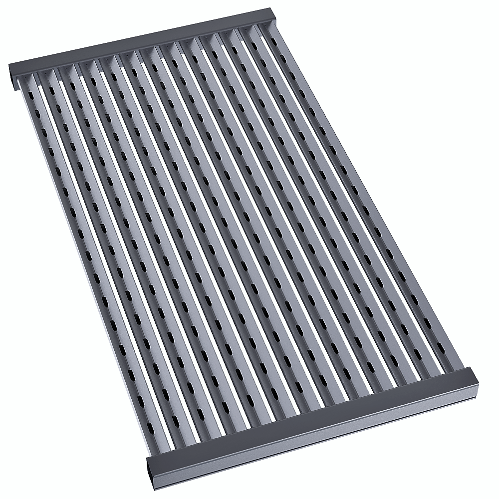 Underside of the SUNCP-SEAR grate showing the perforated channels