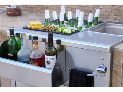 TrueFlame 30-Inch Beverage & Prep Station with LED Lights - TF-BC-30L - Lifestyle