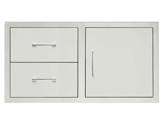 TrueFlame 42-Inch 2-Drawer & Access Door Combo - TF-DC2-42-A - Front View