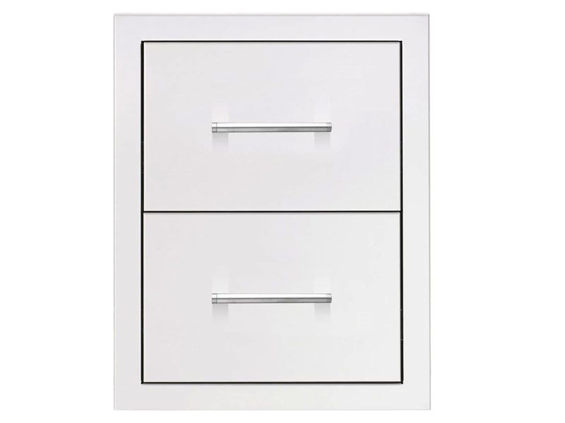 TrueFlame 17-Inch Double Drawer - TF-DR2-17-A - Front View