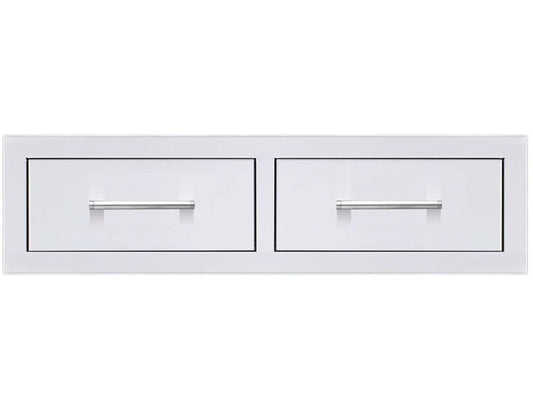 TrueFlame 32-Inch Double Horizontal Drawer - TF-DR2-32H-A - Front View