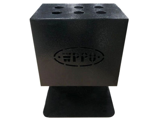 WPPO Six Compartment Pizza Oven Utensil Holder - WKA-TH1-Blk - White Background Top View