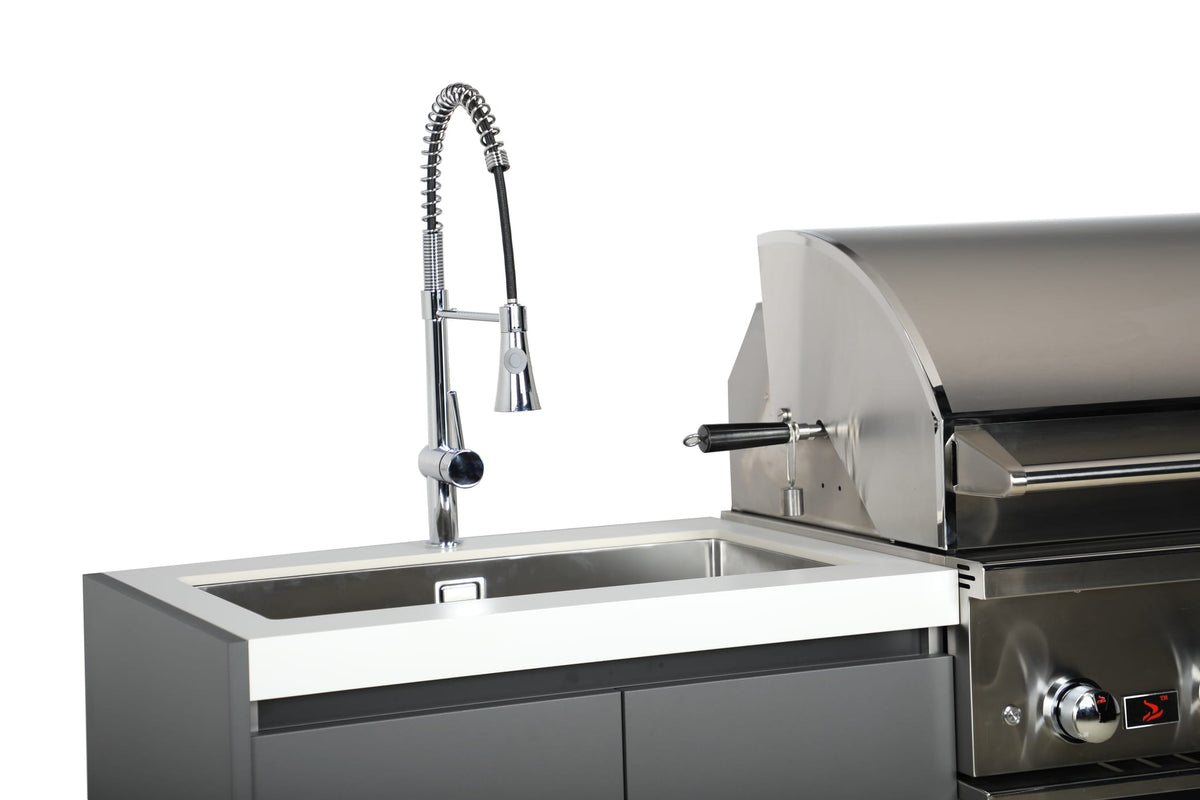 Whistler WMK-SC-WG sink cabinet installed beside a grill; grill not included