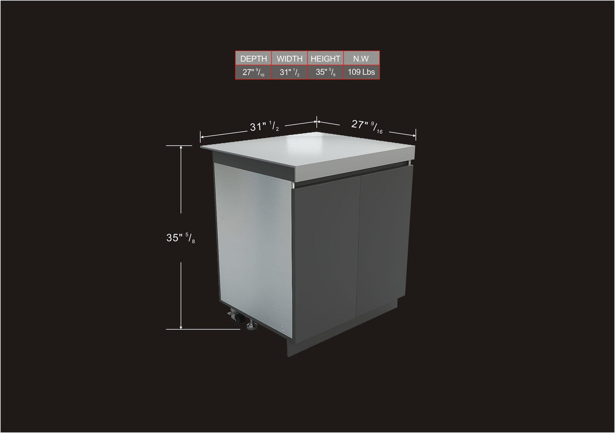 Whistler WMK-DDC-WG cabinet dimension drawing