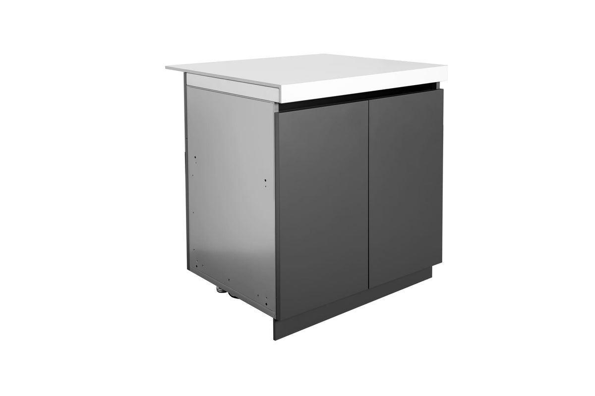 Whistler WMK-DDC-WG double door cabinet, left angled view