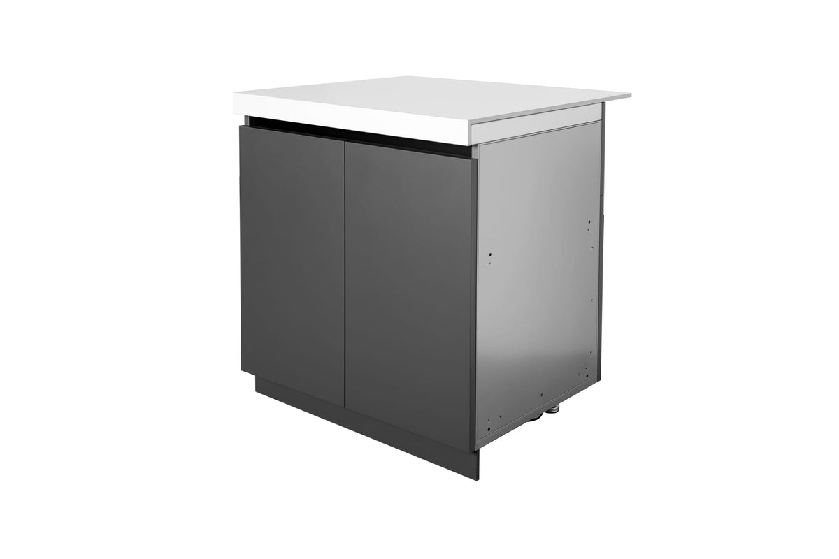 Whistler WMK-DDC-WG double door cabinet, right angled view