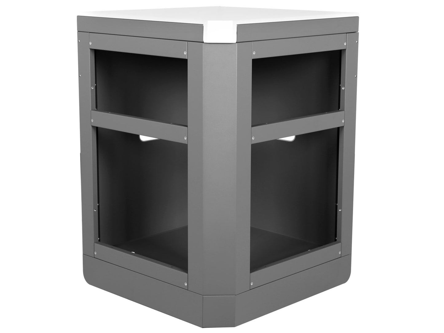 Whistler 30-Inch Stainless Steel 90-Degree Corner Cabinet - WMK-90C-WG - Front White Background
