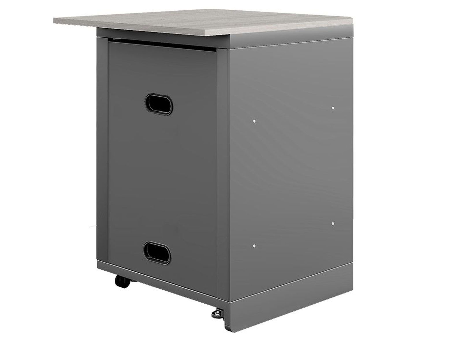 Whistler 30-Inch Stainless Steel 90-Degree Corner Cabinet - WMK-90C-WG - Angled View